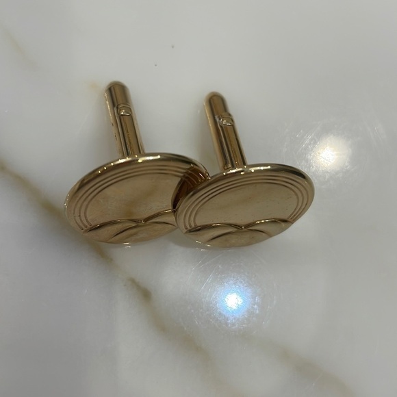 Swank FO Vintage Gold Tone Cuff Links —MCM—Great Design & Condition—OS - Picture 8 of 8